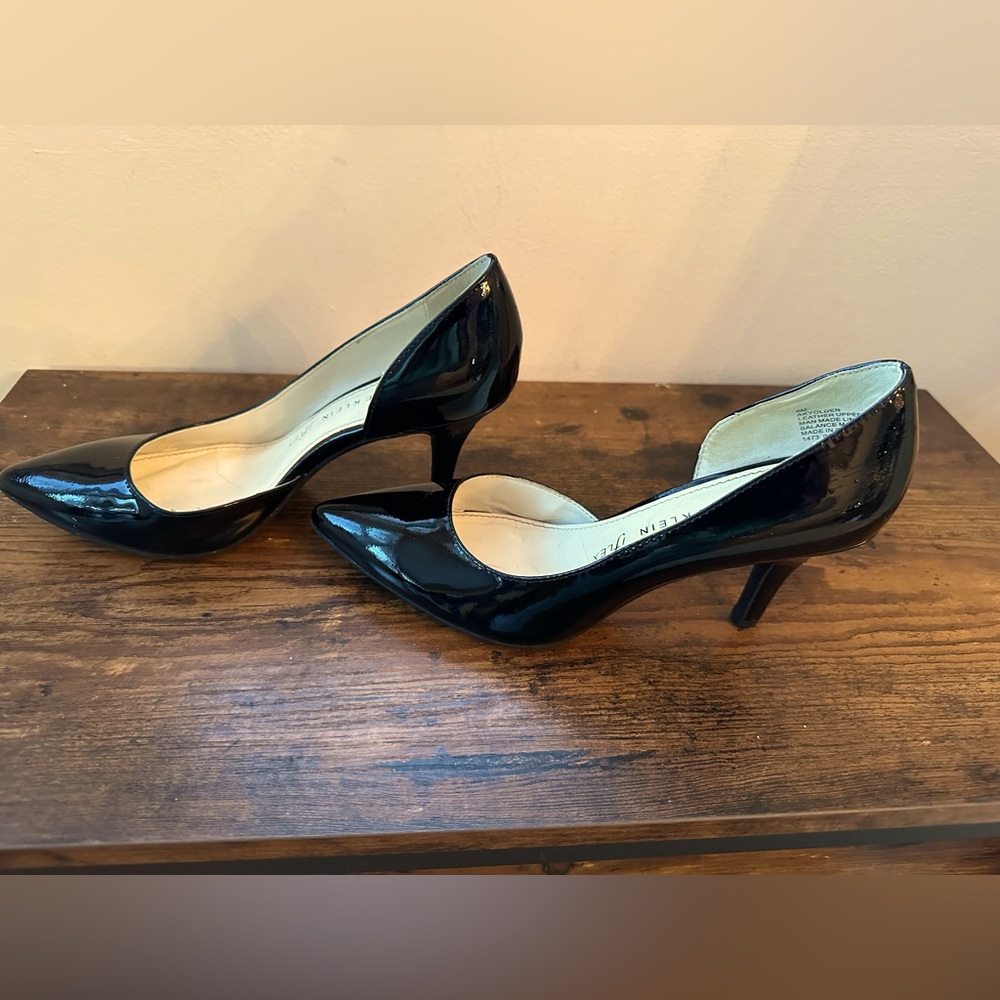 Like new! Ann Klein iflex black patent leather d’orsey heels size 6m
